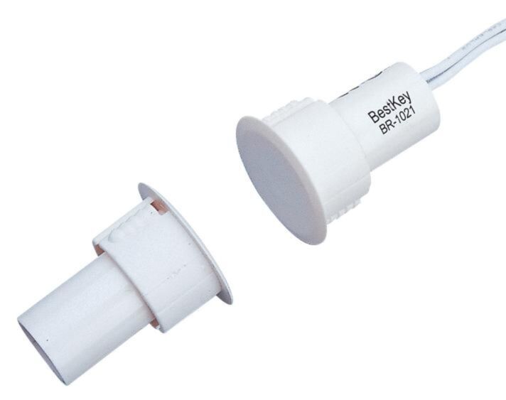 Sentek magnetkontakt süvistatav metallustele Ø19mm, valge