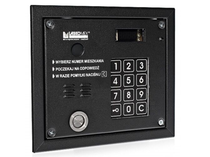 Laskomex CP3103 TP koodluku ja puutvõtmega uksetelefoni paneel , kuni 254 abonenti, hall