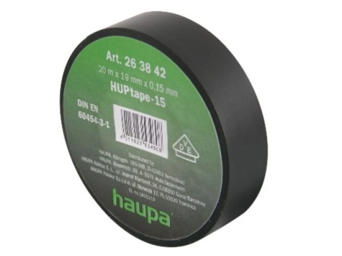 Haupa isoleerlint 20mx19mmx0,15mm must