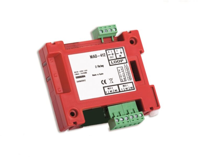 Detnov 2 väljundiga moodul, isolaatoriga