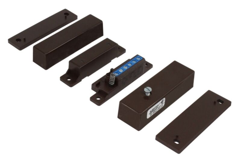 Alarmtech pinnapealne magnetkontakt 2xNC, pruun